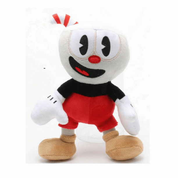 10" Cuphead Game Mugman Mecup And Brocup Toy Figure Soft Stuffed Plush Gift Doll